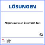 Allgemeinwissen Österreich Test Mit Lösungen Pdf