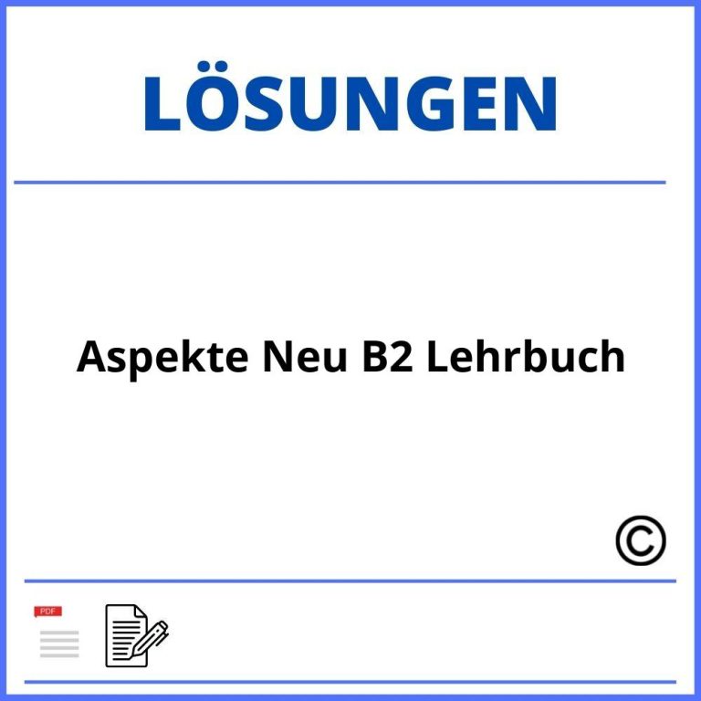 Lernfortschrittstest Aspekte Neu C1 Lösungen