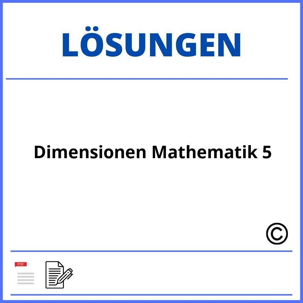 Dimensionen Mathematik 5 Lösungen Pdf