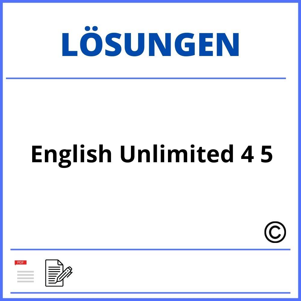English Unlimited 4 5 Lösungen