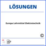 Europa Lehrmittel Elektrotechnik Lösungen Pdf