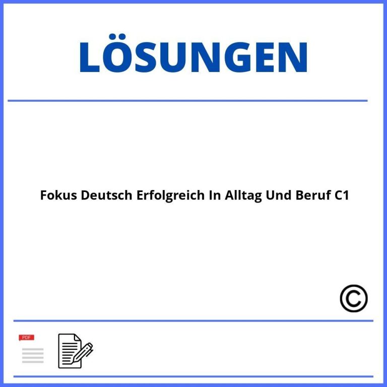 Erfolgreich In Alltag Und Beruf B2 Lösungen Pdf