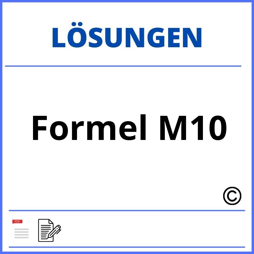Formel M10 Lösungen Online