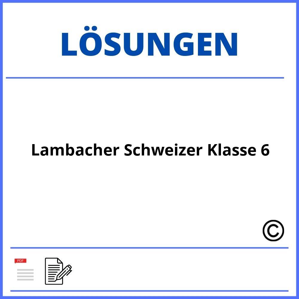 Lambacher Schweizer Klasse 6 Lösungen Pdf