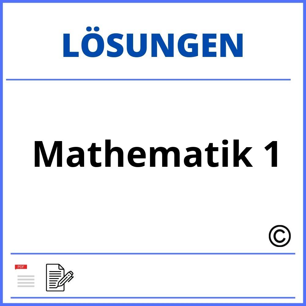 Mathematik 1 Lösungen Pdf