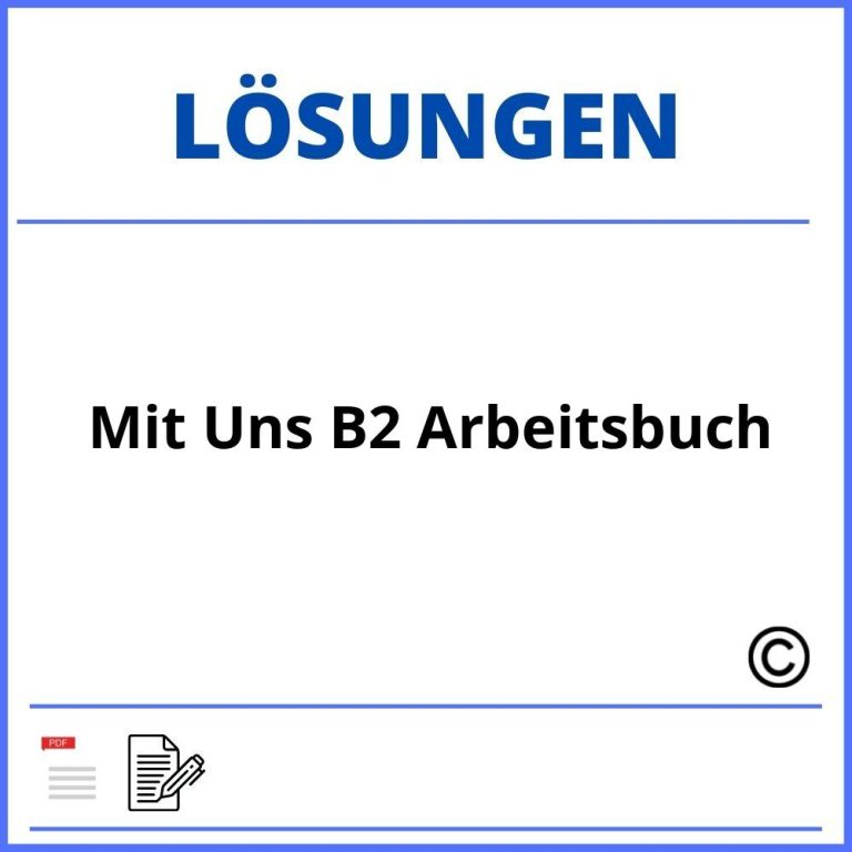 Arbeitsbuch B1.1 Lösungen