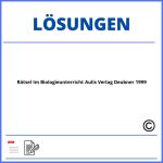 Rätsel Im Biologieunterricht Aulis Verlag Deubner Lösungen 1999