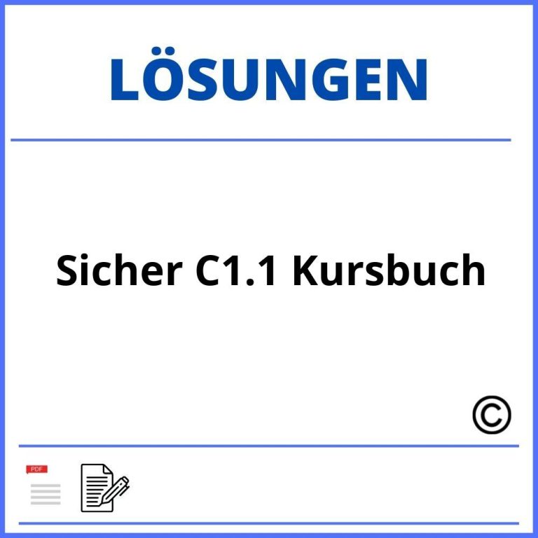 Sicher B1+ Arbeitsbuch Lösungen Pdf