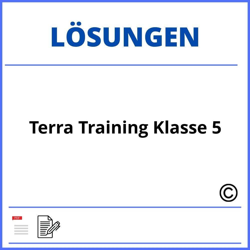 Terra Training Lösungen Klasse 5