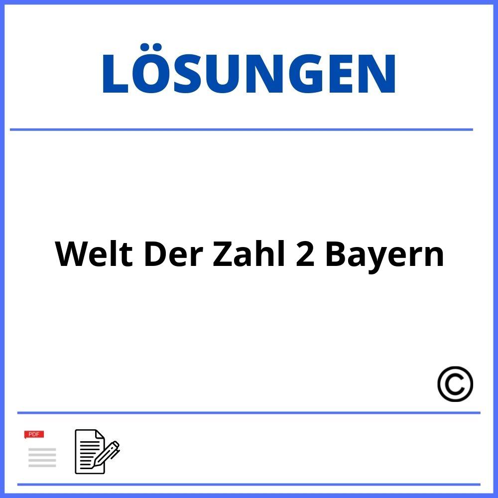 Welt Der Zahl 2 Lösungen Bayern